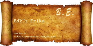 Búz Erika névjegykártya